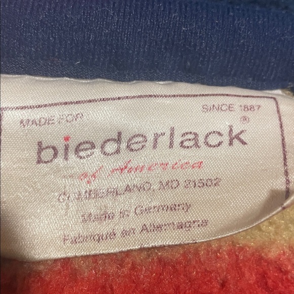 Vintage Biederlack Blanket  Geometric Native Aztec Southwest 73x54 Germany Made - Picture 3 of 4